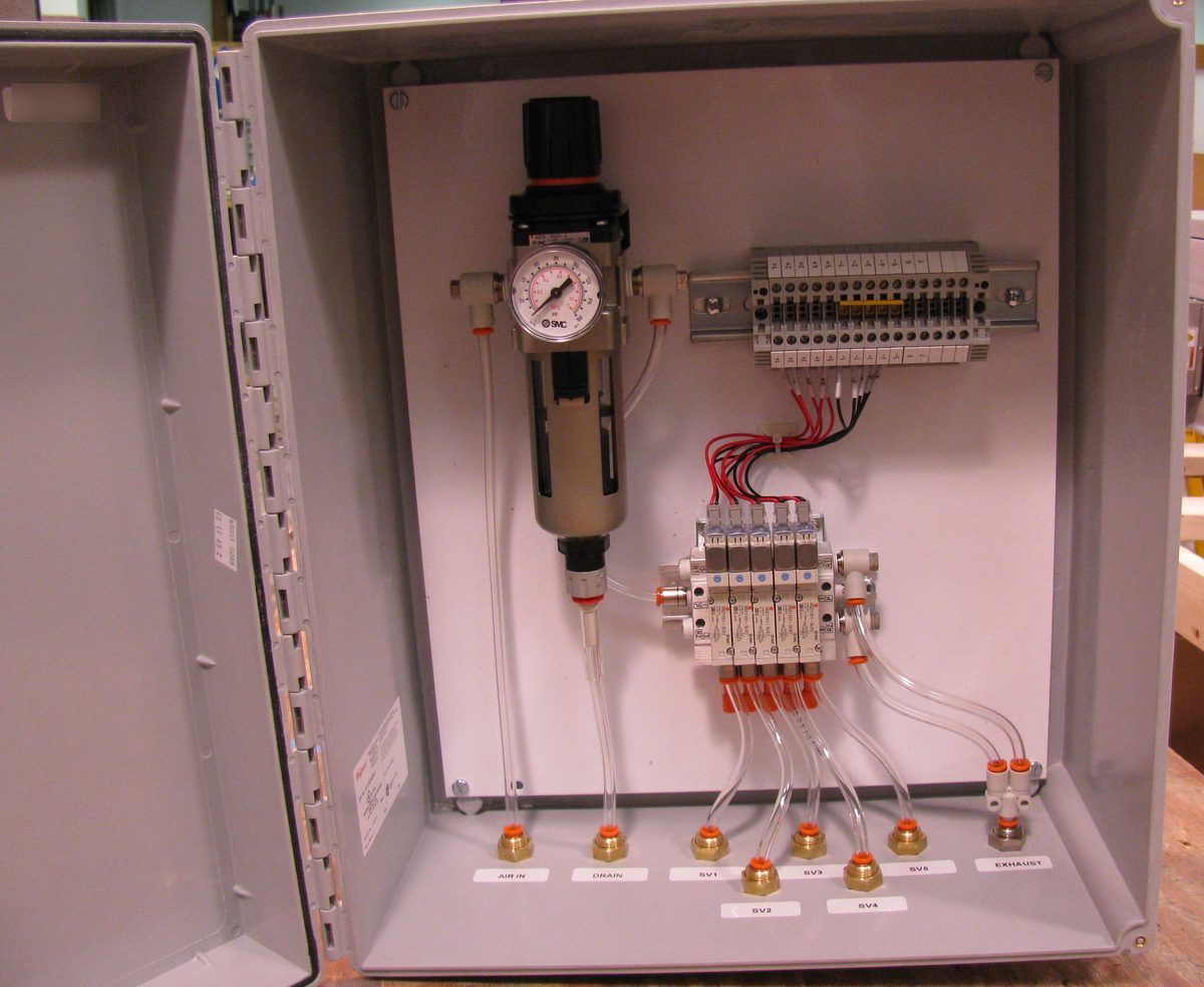 Pneumatic valve control panel project